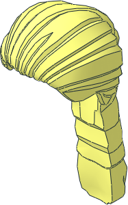 Minifig Hair Female Long Thick Braid with Wrap