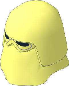 Minifig Helmet SW Snowtrooper with Closed Visor with Black Eyes Pattern