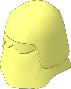 Minifig Helmet SW Snowtrooper with Closed Visor