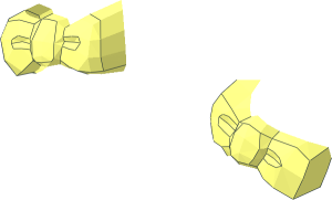 ~Minifig Hair Female Parted in Center, Two Braids Hanging in Front - Bows