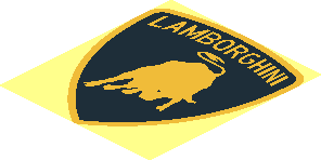 Logo Lamborghini Badge with Outer Box