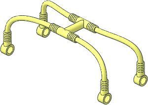 Bar Flexible H-shaped with Holders (Formed for 93140 Stretcher)