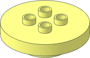 Duplo Furniture Table Round  4 x  4 x  1