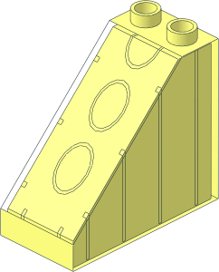 ~Duplo Slope  2 x  4 x  3 without Slope and Side Faces