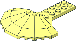 Plate  2 x  6 with Half Saucer