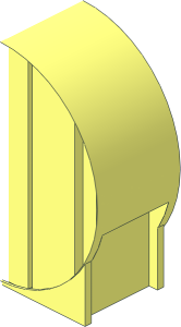 ~Duplo Brick  1 x  3 x  2 Round Top - Half without Front and Back Faces