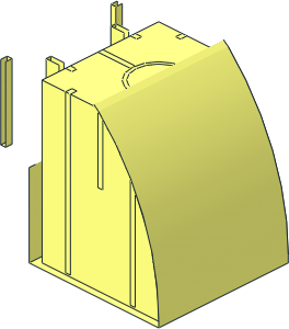 ~Duplo Arch  2 x  6 x  2 Curved Double with  2 x  2 Cutout on Bottom - Half