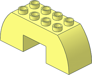 Duplo Arch  2 x  6 x  2 Curved Double with  2 x  2 Cutout on Bottom