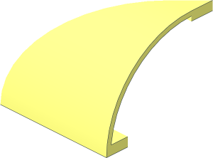 ~Panel  5 x  5 x  3.333 Corner with Curved Top - Half