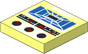 Tile  2 x  2 with Blue Grid Display, Knobs and Target Indicator Pattern