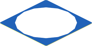 Sticker  1.7 x  1.7 with White Circle on Blue Background