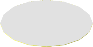 Sticker  1.8 x  1.8 Round with Chrome Silver Surface