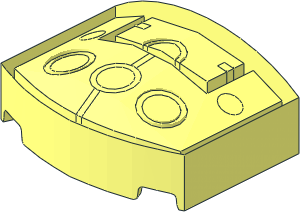 ~Slope Brick Curved  3 x  4 x  1.333 Rounded without Top Surface