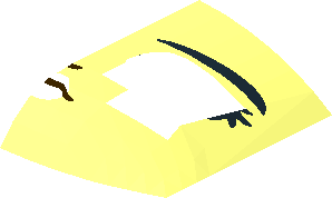 ~Slope Brick Curved  3 x  4 x  1.333 Rounded Face Half Pattern