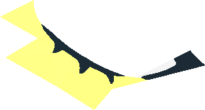 ~Slope Brick Curved  3 x  4 x  1.333 Rounded Eye Sideways Look Pattern