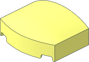 Slope Brick Curved  3 x  4 x  1.333 Rounded