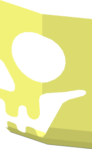 ~Minifig Head Skull Type 1 (Smiling) Negative Half Pattern