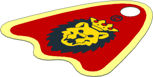 Minifig Cape Cloth, Round Lobes with Royal Knights Lion Pattern