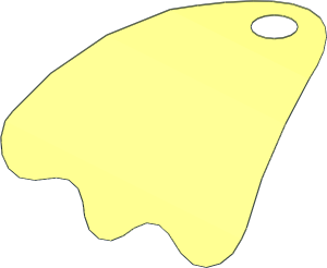 ~Minifig Cape Cloth, Round Lobes (Formed) - Bottom and Sides