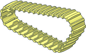 Technic Tread (Formed for 3 Sprocket Wheels, Triangular Shape 2) Technic Tread (Formed for 3 Sprocket Wheels, Triangular Shape 2)