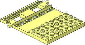 Duplo Train Track Straight with  4 x  8 Plate on Side
