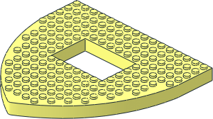 Boat Bow Brick 16 x 16 with  4 x  6 Cutout