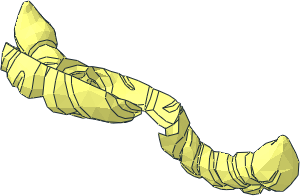 ~Minifig Hair with Two Wide Braids with Elf Ears and Pointed Hat - Hair