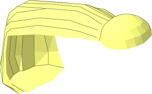 ~Minifig Hair Long and Straight, Hat with Tassel - Tassel