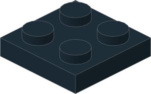 ~_Plate  2 x  2 Black (Obsolete)