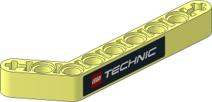 Technic Beam  3 x  7 Liftarm with "TECHNIC" Logo Left Sticker