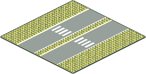 Baseplate 32 x 32 Road 8-Stud Dual with Crosswalk Pattern Baseplate 32 x 32 Road 8-Stud Dual with Crosswalk Pattern