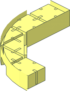 ~Duplo Building Wall 4 x 6 x 6 Curved Turret - Castle - Half of Bottom