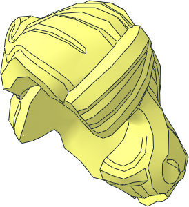 Minifig Hair Female Mid-Length Wavy, Side Strands Tied Back