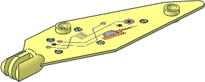 Wing Insectoid Small with Arm Hinge with Circuit Pattern on Bottom Surface Wing Insectoid Small with Arm Hinge with Circuit Pattern on Bottom Surface