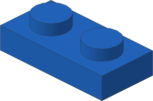 ~_Plate  1 x  2 Blue (Obsolete)