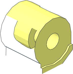 ~Minifig Leg Right Mechanic Prosthetic - Thigh without Patternable Surfaces