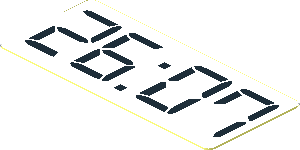 Sticker 0.8 x 1.8 with Black '26:07' Digital Clock Pattern on White Background Sticker 0.8 x 1.8 with Black '26:07' Digital Clock Pattern on White Background