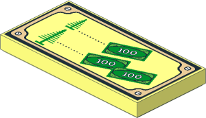 Tile  2 x  4 with Trees and Money Sticker