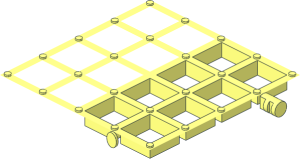 ~Duplo Trap Door Grate 4 x 4 (Half)