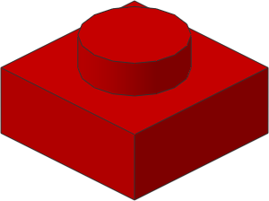 ~_Plate  1 x  1 Red (Obsolete)