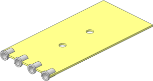 Electric Train 4.5V Whistle Control Block  4 x  8 x  2 Circuit Plate Forward/Stop