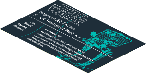 Sticker  7.7 x 11.7 with SW AT-ST Specifications