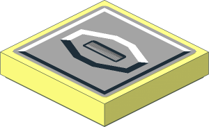 Tile  2 x  2 with SW AT-ST View Port Sticker