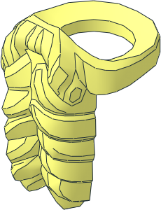 Minifig Beard with Long Spiral Double