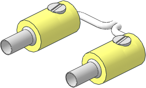 Electric Plugs (Type 1) Single with Hollow Pin with Cable End Extra Wide