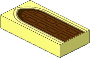 Tile  1 x  2 with Arched Wooden Door Pattern