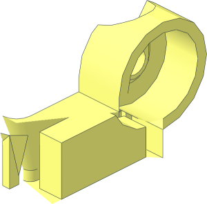 ~Duplo Plate  2 x  2 with Hinge Extended on Side - Half Hinge