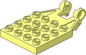 Duplo Plate  4 x  4 with Hinge Extended on Side
