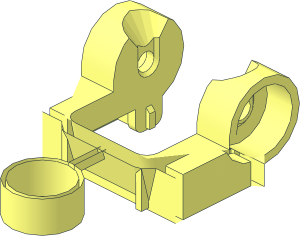 ~Duplo Plate  2 x  2 with Hinge Extended on Side - Hinge