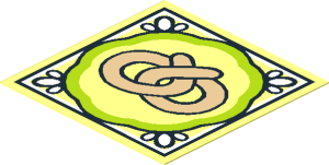 Sticker  1.9 x  1.9 with Pretzel and Lime Wreath Frame